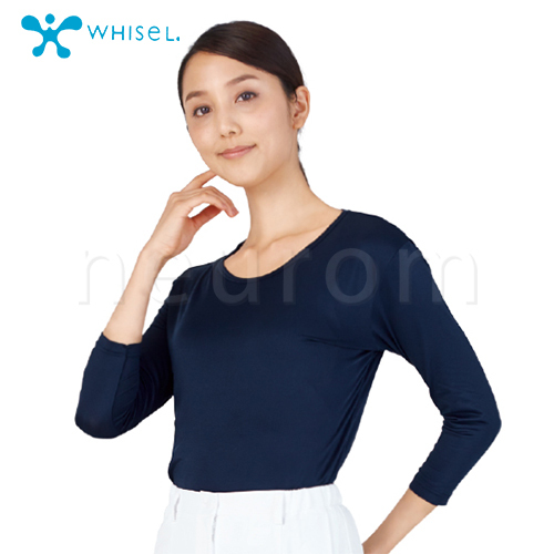 WHISEL(ホワイセル) 七分袖起毛インナーTシャツ　男女兼用WH90129