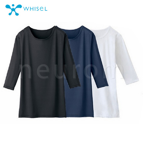 WHISEL(ホワイセル)  七分袖インナーTシャツ　男女兼用WH90029